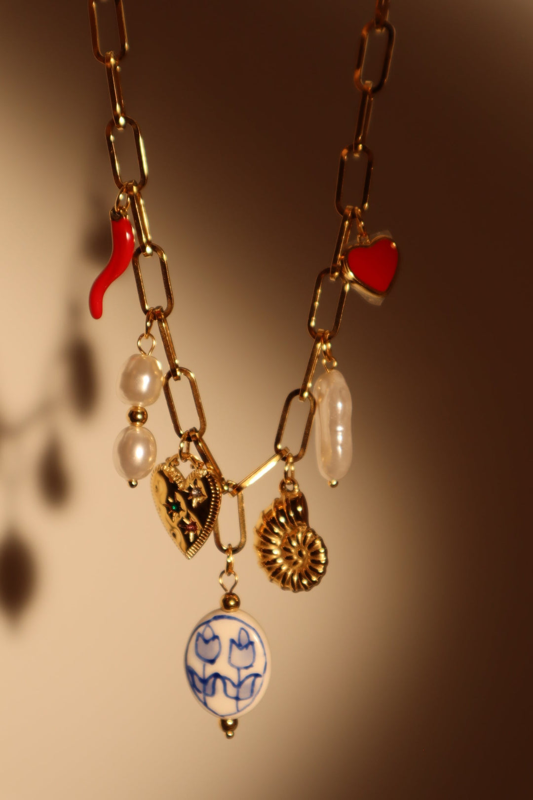 Collana di perle da spiaggia in acciaio inossidabile