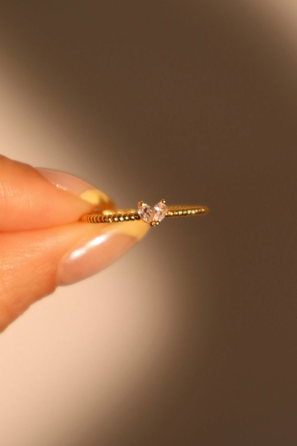Anello a cuore di diamanti