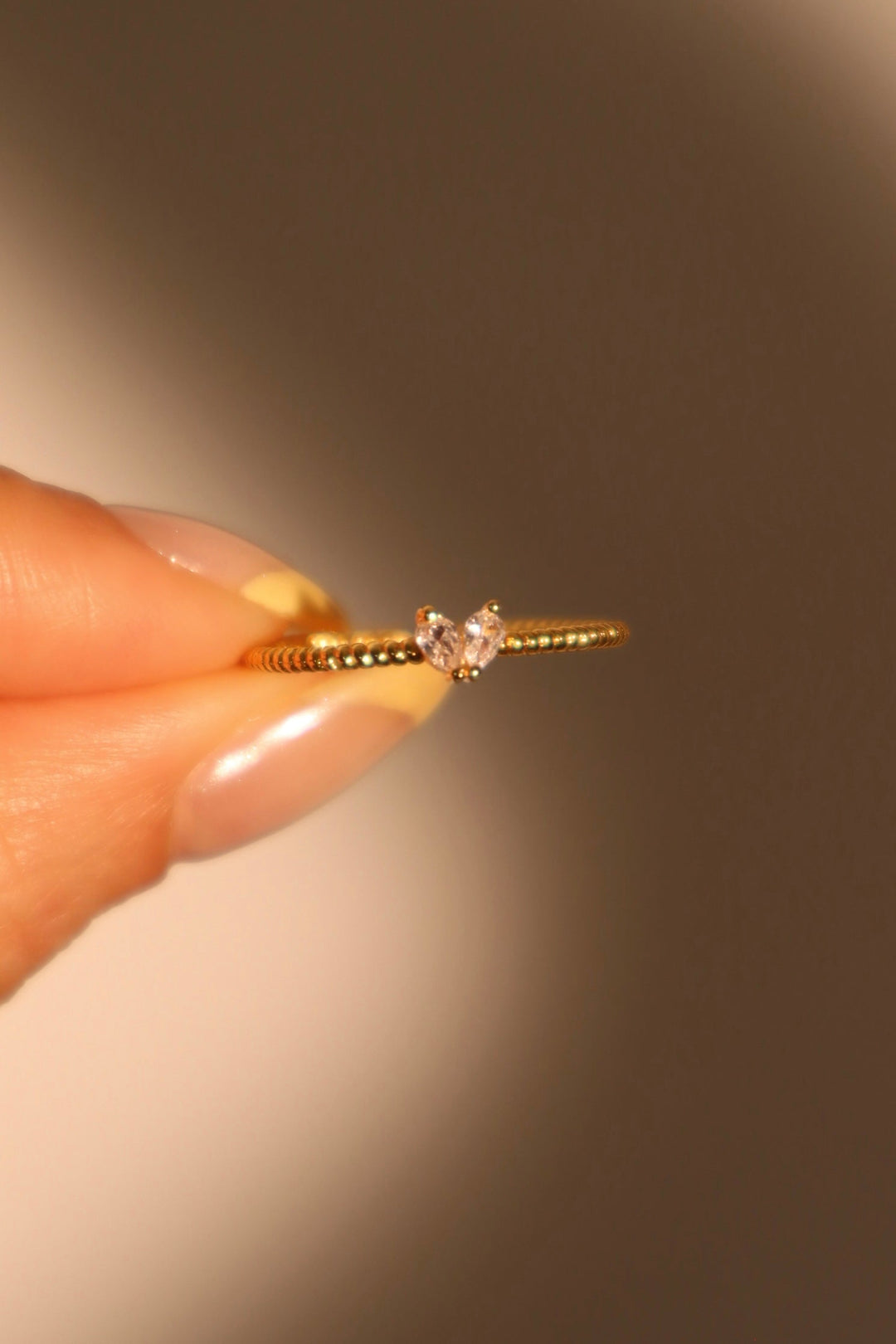 Anello a cuore di diamanti