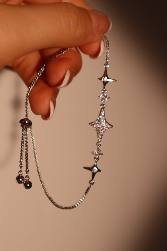 Bracciale con stella polare multidiamante