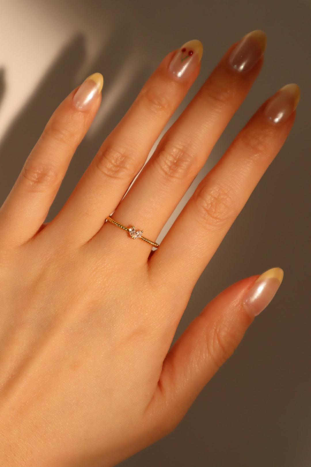 Anello a cuore di diamanti