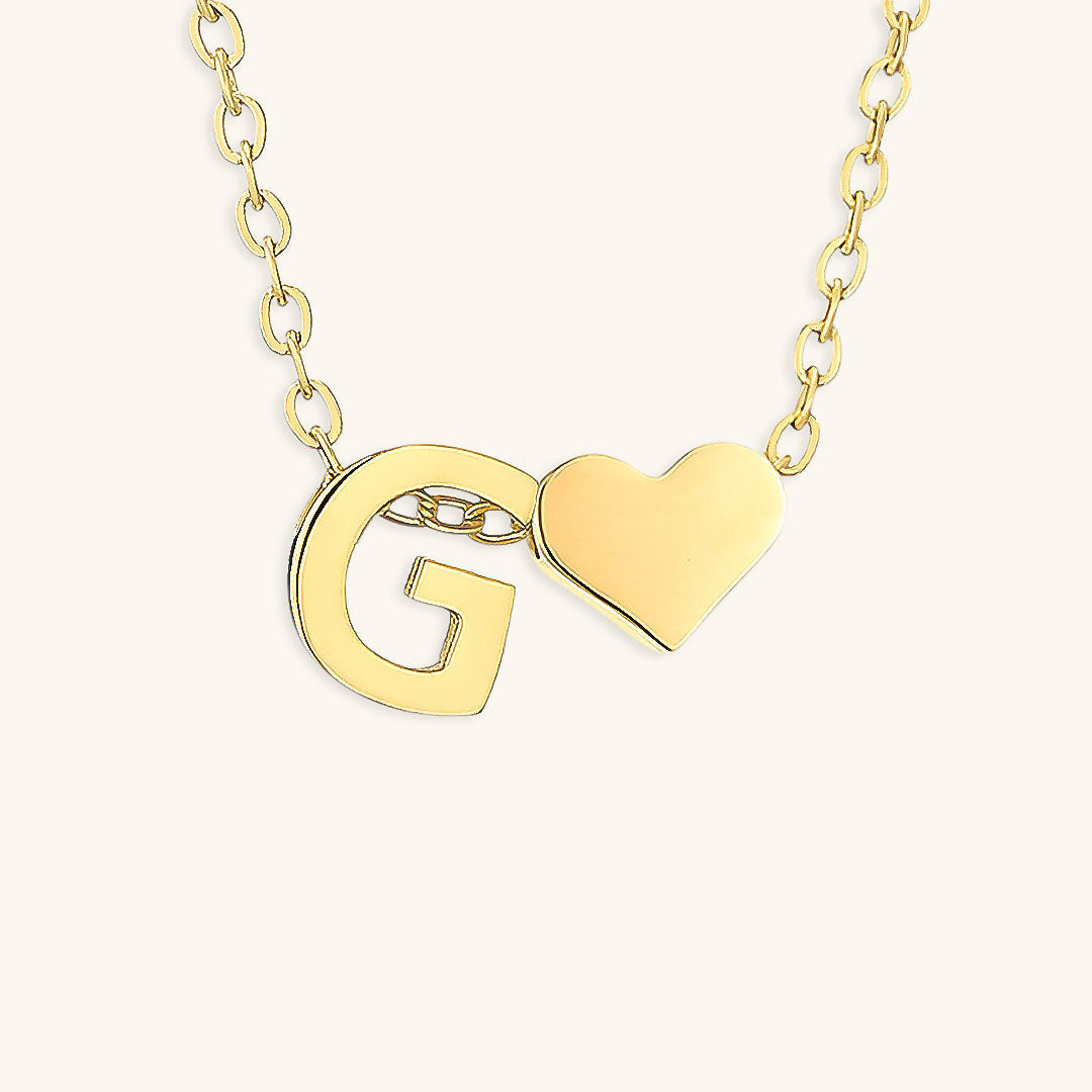 Collana con lettera iniziale Ria in oro