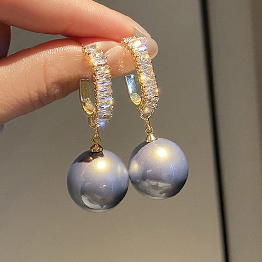 Orecchini di Lusso con Perle e Zirconia