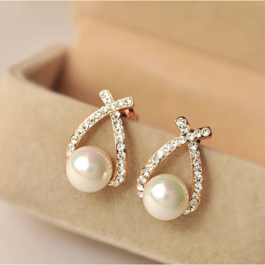 Orecchini con Perle e Glitter
