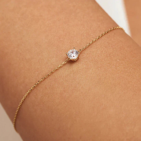 Bracciale con pietre di moissanite Cléa