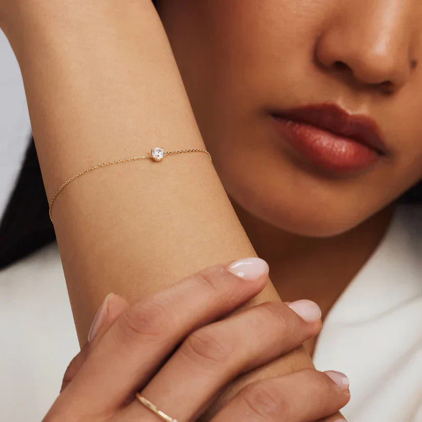 Bracciale con pietre di moissanite Cléa