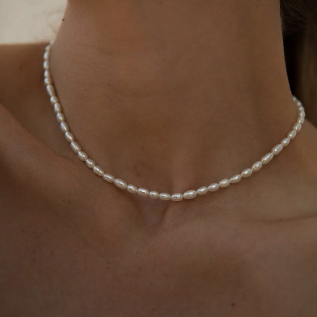 Collana girocollo in perle d'acqua dolce Rayo