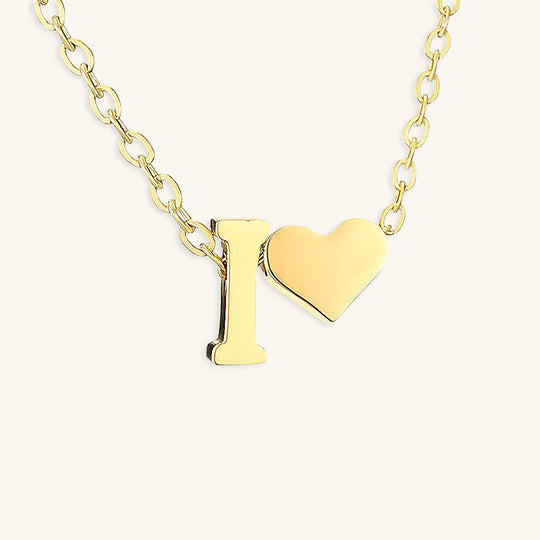 Collana con lettera iniziale Ria in oro