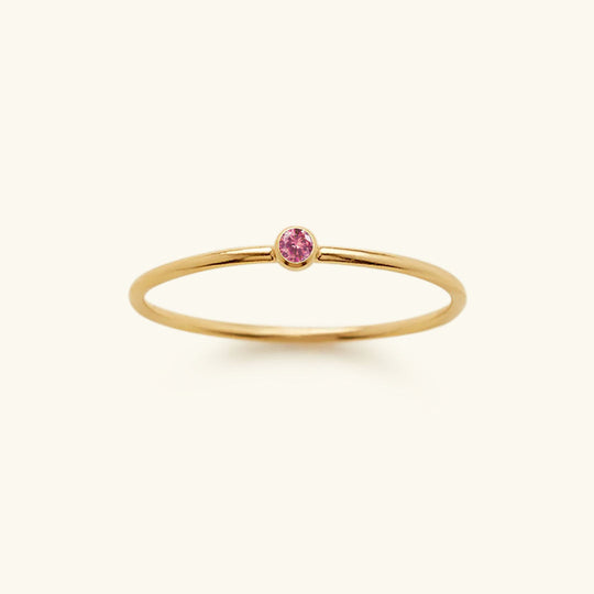 Anello impilabile con pietra portafortuna Amelia
