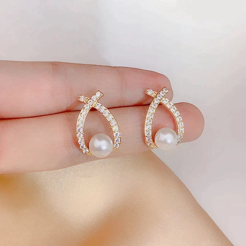 Orecchini con Perle e Glitter