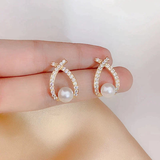 Orecchini con Perle e Glitter