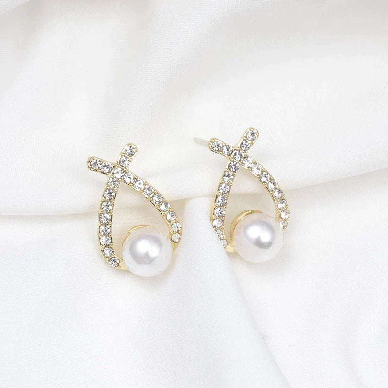 Orecchini con Perle e Glitter