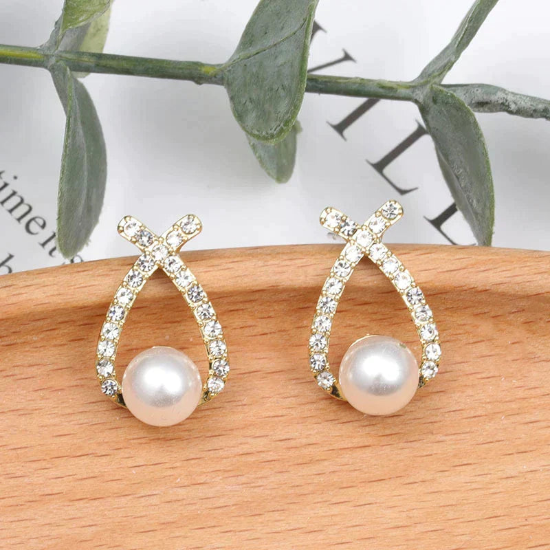 Orecchini con Perle e Glitter