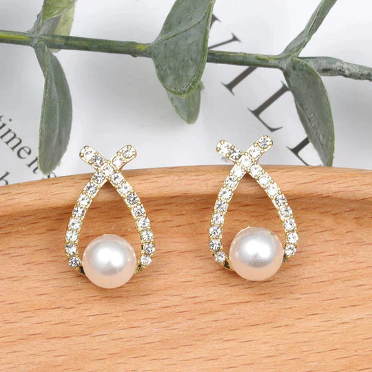 Orecchini con Perle e Glitter