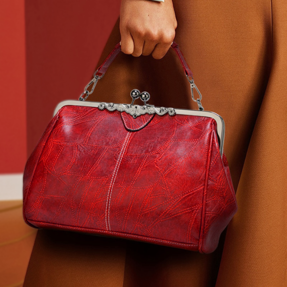 Borsa a Mano con Chiusura a Scatto Vintage