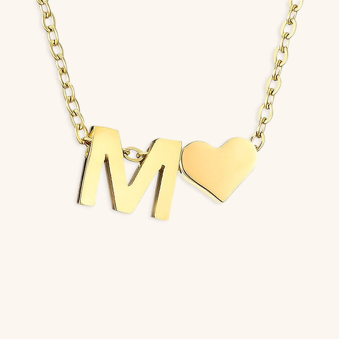 Collana con lettera iniziale Ria in oro