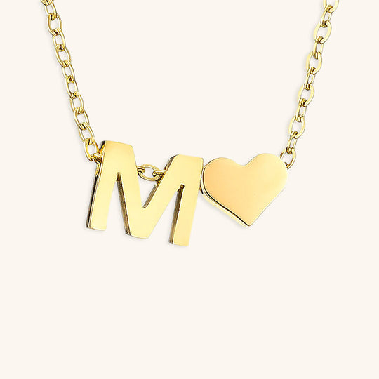 Collana con lettera iniziale Ria in oro