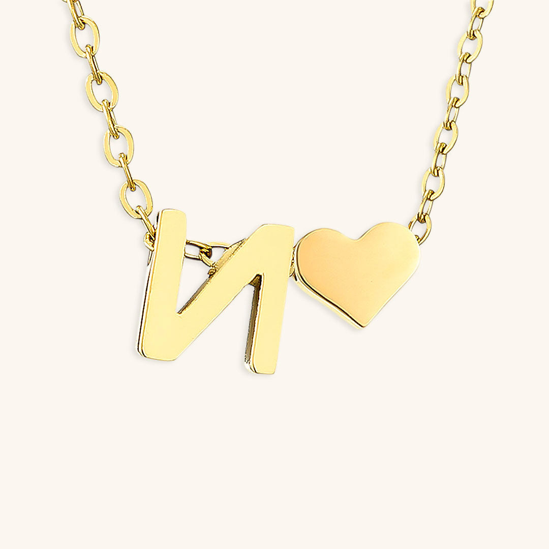 Collana con lettera iniziale Ria in oro