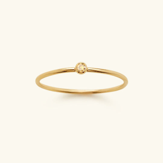 Anello impilabile con pietra portafortuna Amelia