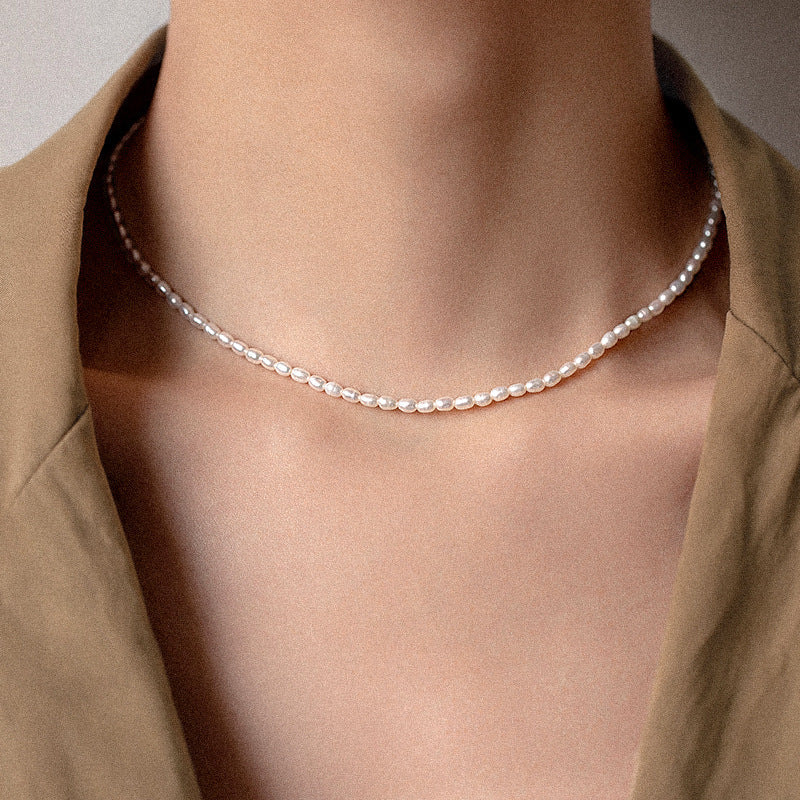 Collana girocollo in perle d'acqua dolce Rayo
