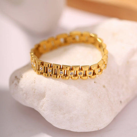 Bracciale con cinturino in oro