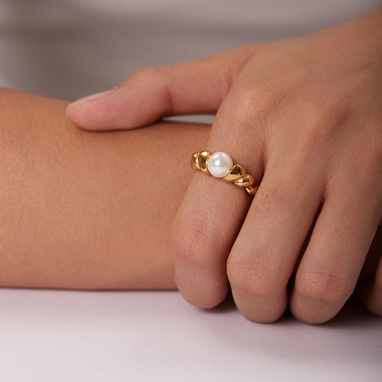 Anello con perla d'acqua dolce Scarlett