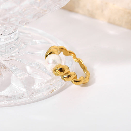 Anello con perla d'acqua dolce Scarlett