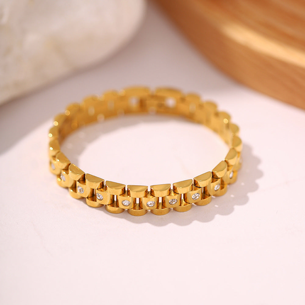 Bracciale con cinturino in oro