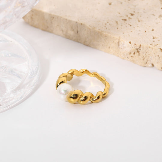 Anello con perla d'acqua dolce Scarlett