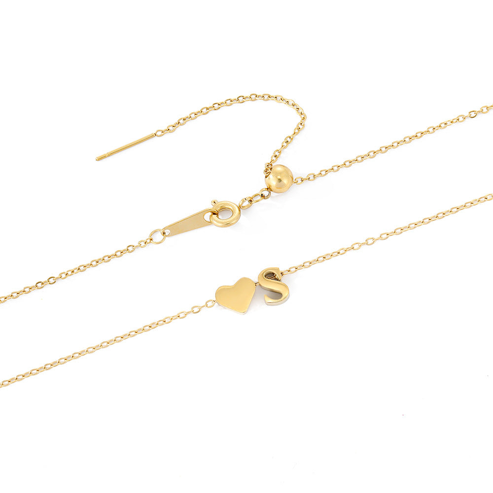 Collana con lettera iniziale Ria in oro