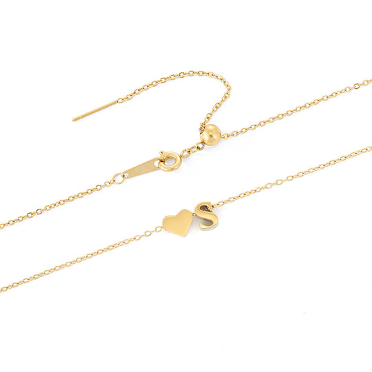 Collana con lettera iniziale Ria in oro