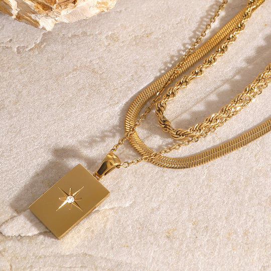 Collana a strati in oro Raphaela