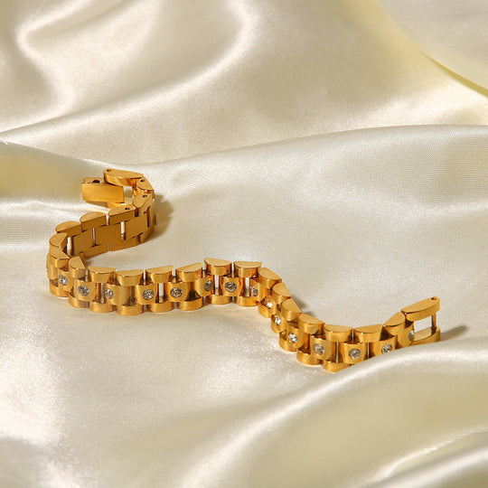 Bracciale con cinturino in oro