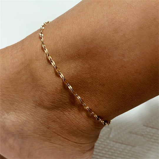 Cavigliera con catena in oro Charlotte