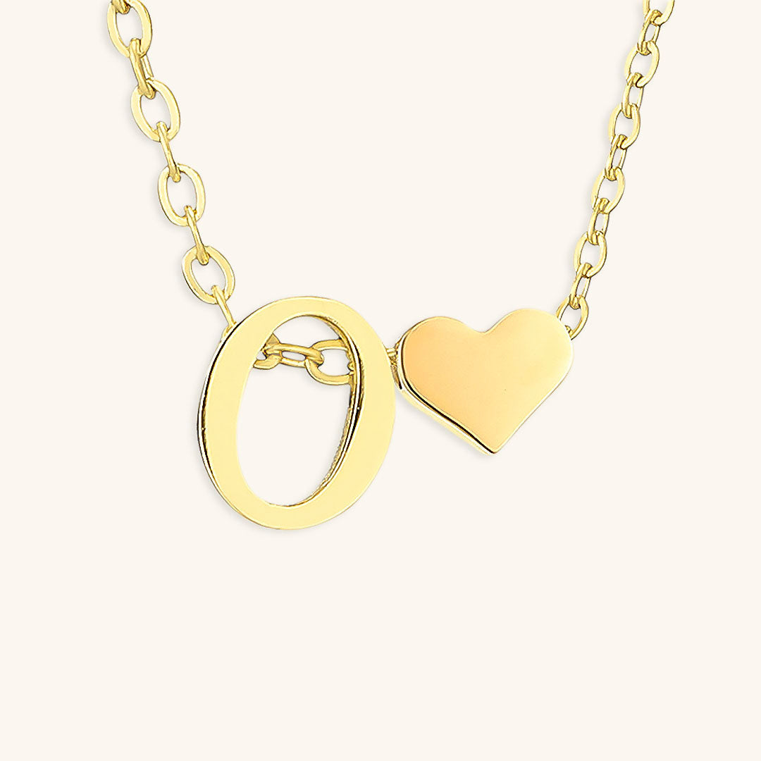 Collana con lettera iniziale Ria in oro
