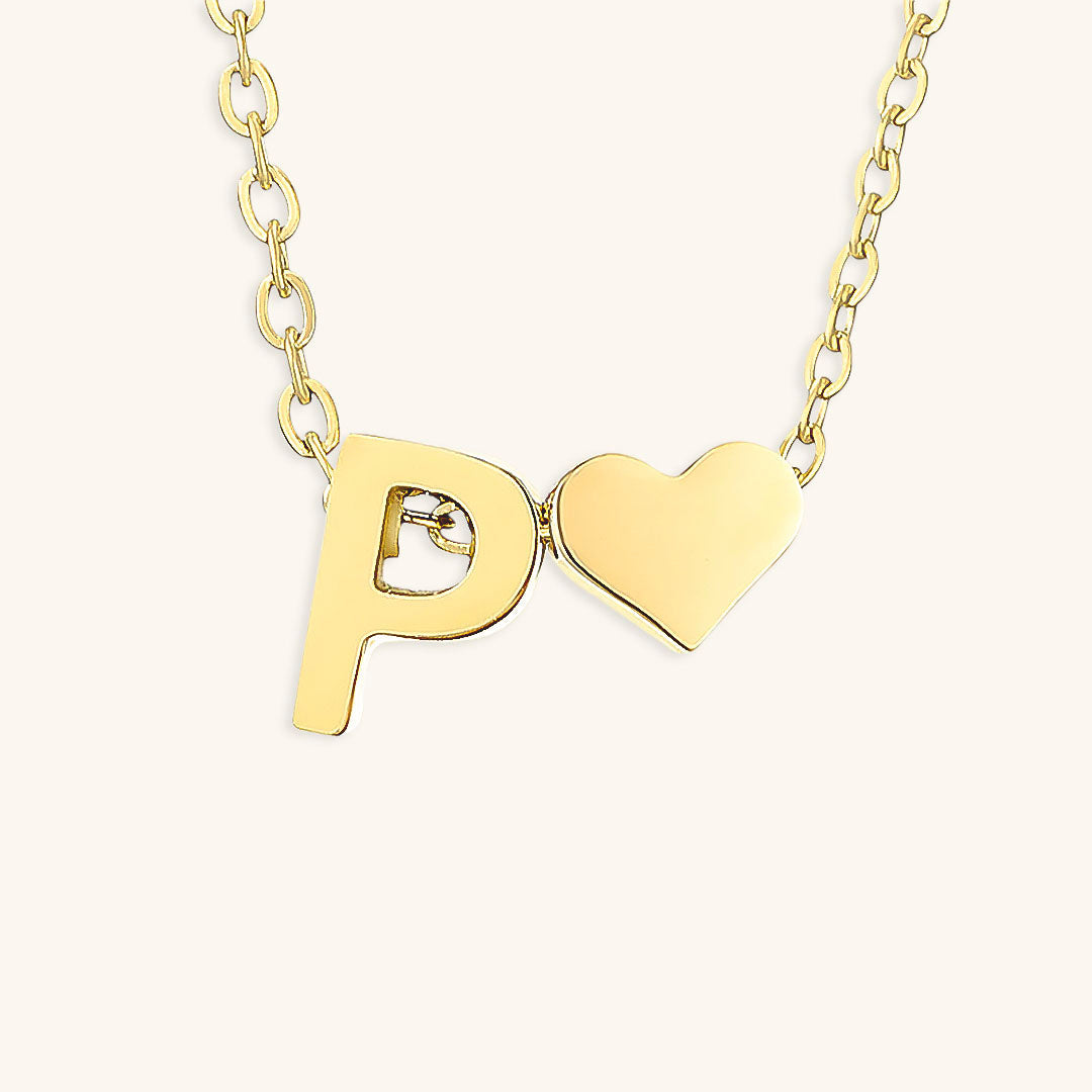 Collana con lettera iniziale Ria in oro