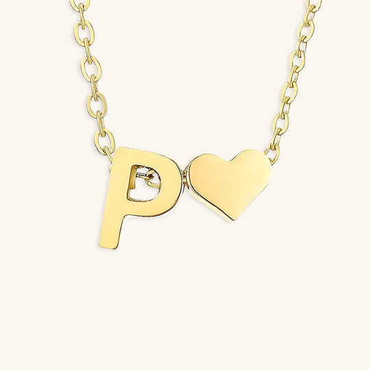 Collana con lettera iniziale Ria in oro