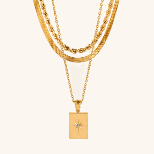 Collana a strati in oro Raphaela