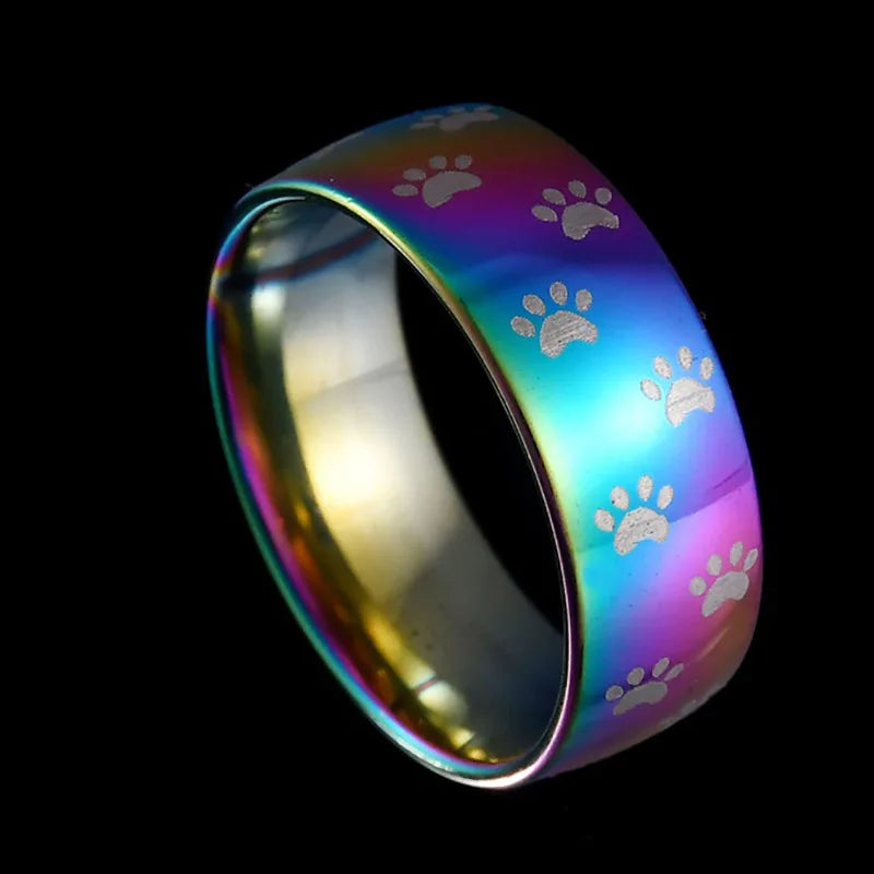 Anello Arcobaleno con Zampa