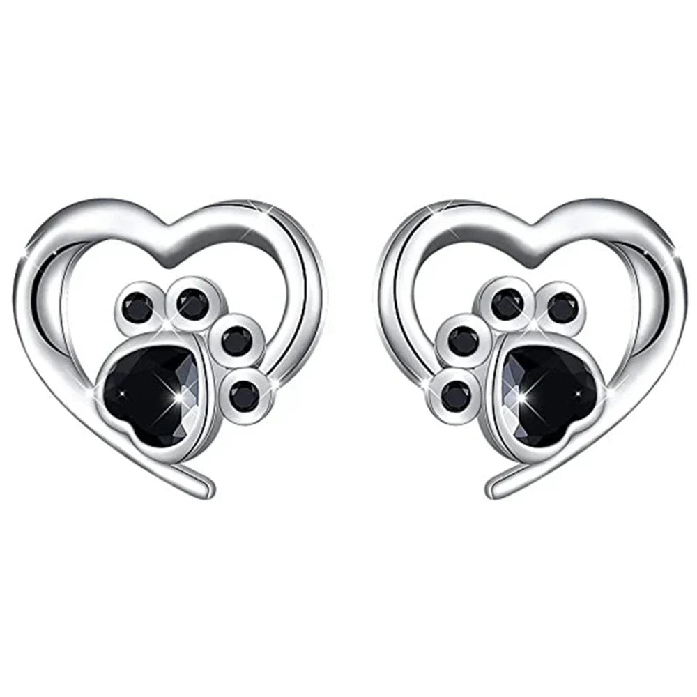 Orecchini Zampa & Cuore Neri