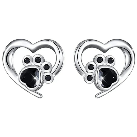Orecchini Zampa & Cuore Neri