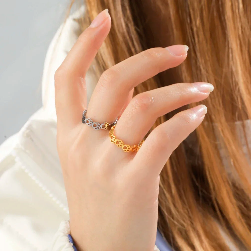 Anello Regolabile con Zampa