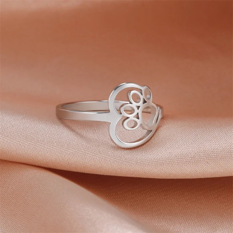 Anello Cuore & Zampa per Amanti