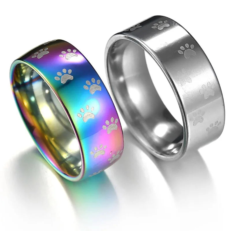 Anello Arcobaleno con Zampa