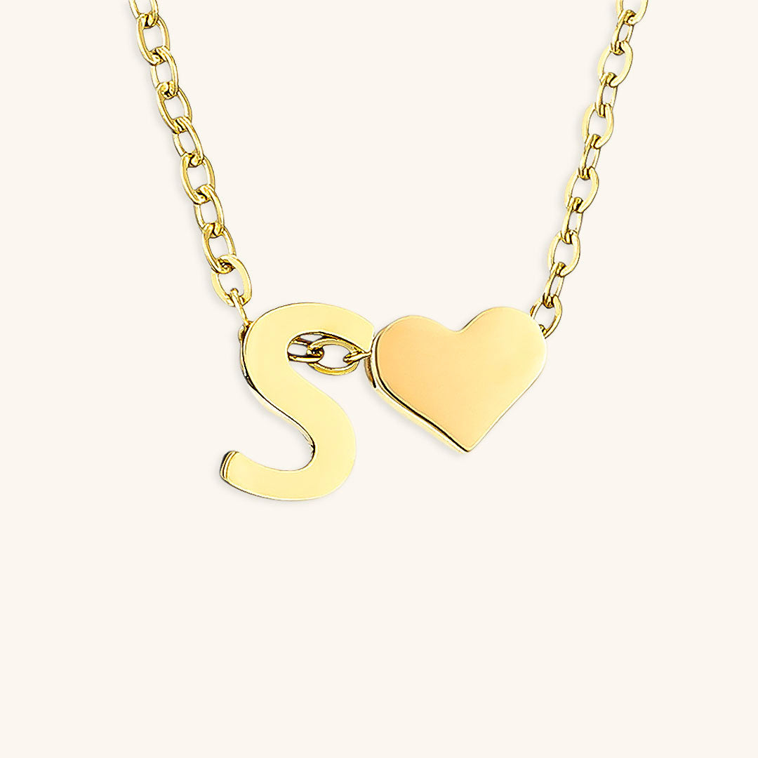 Collana con lettera iniziale Ria in oro