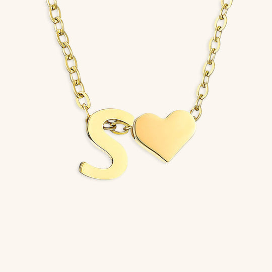 Collana con lettera iniziale Ria in oro