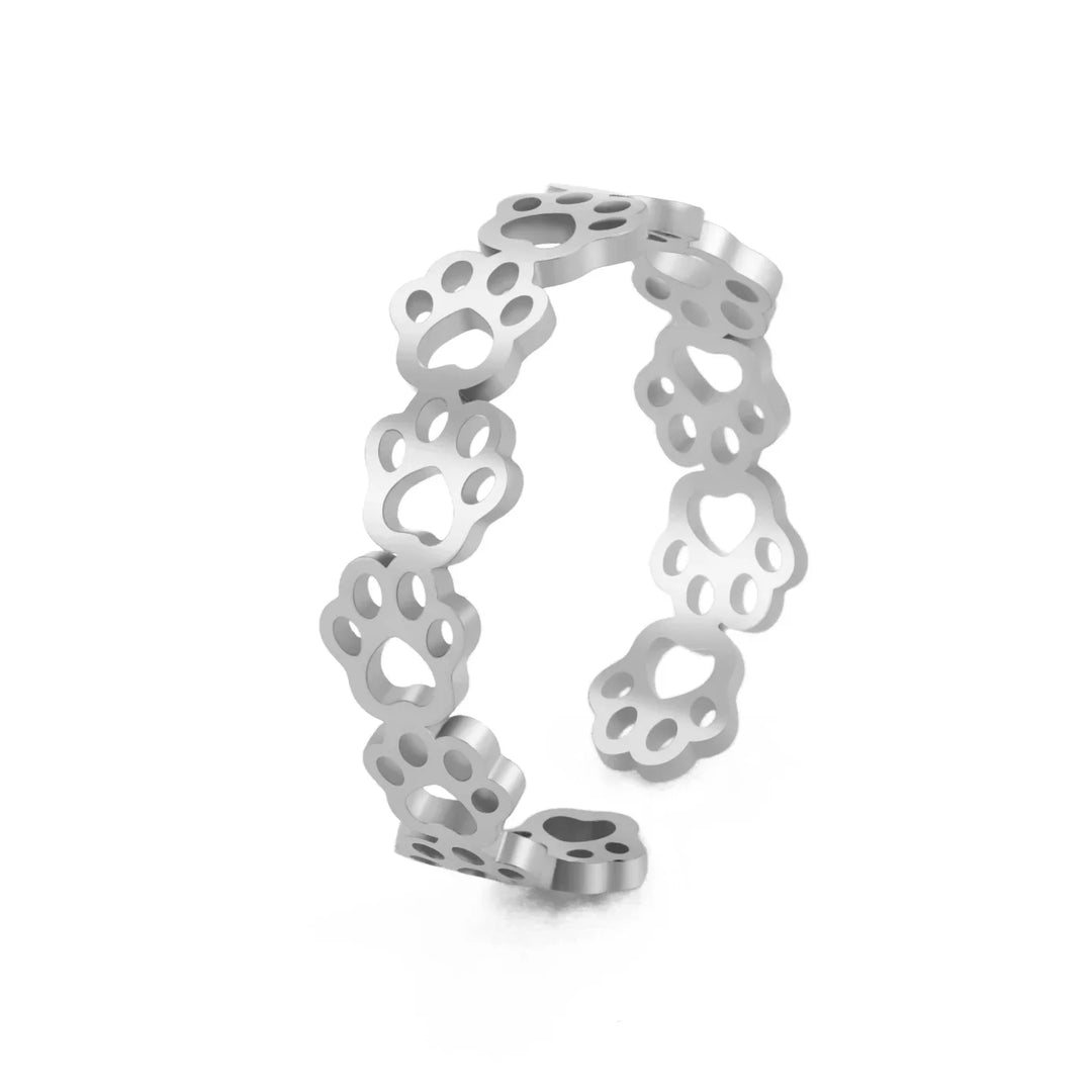 Anello Regolabile con Zampa