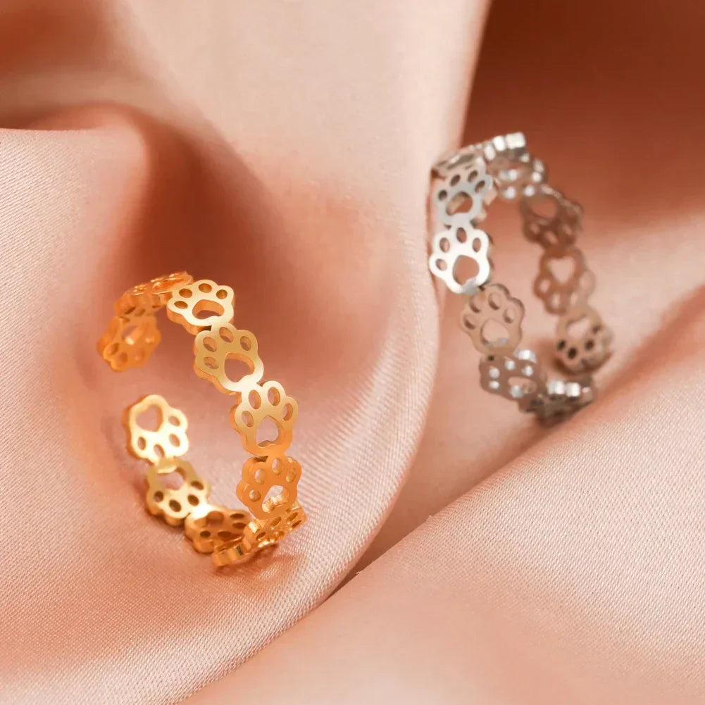 Anello Regolabile con Zampa