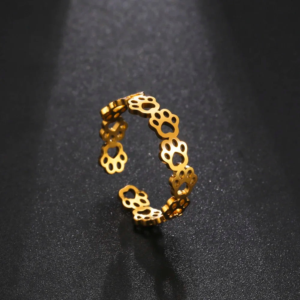 Anello Regolabile con Zampa