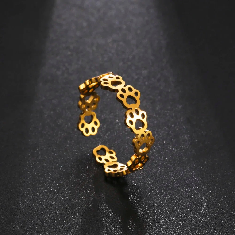 Anello Regolabile con Zampa